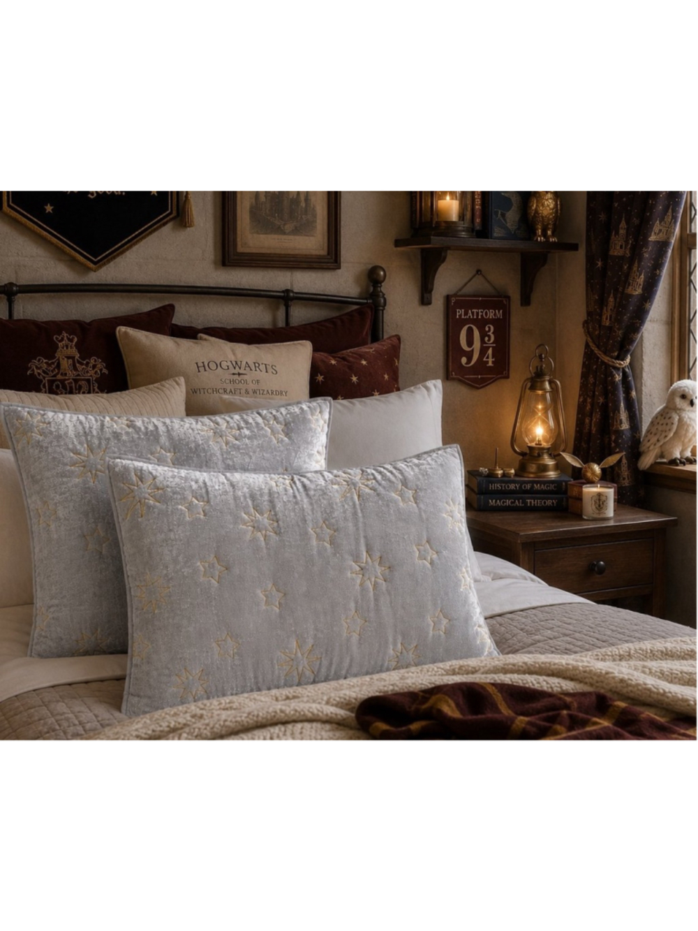 New Harry Potter Magical Velvet Pillow Sham Pottery Barn Teen